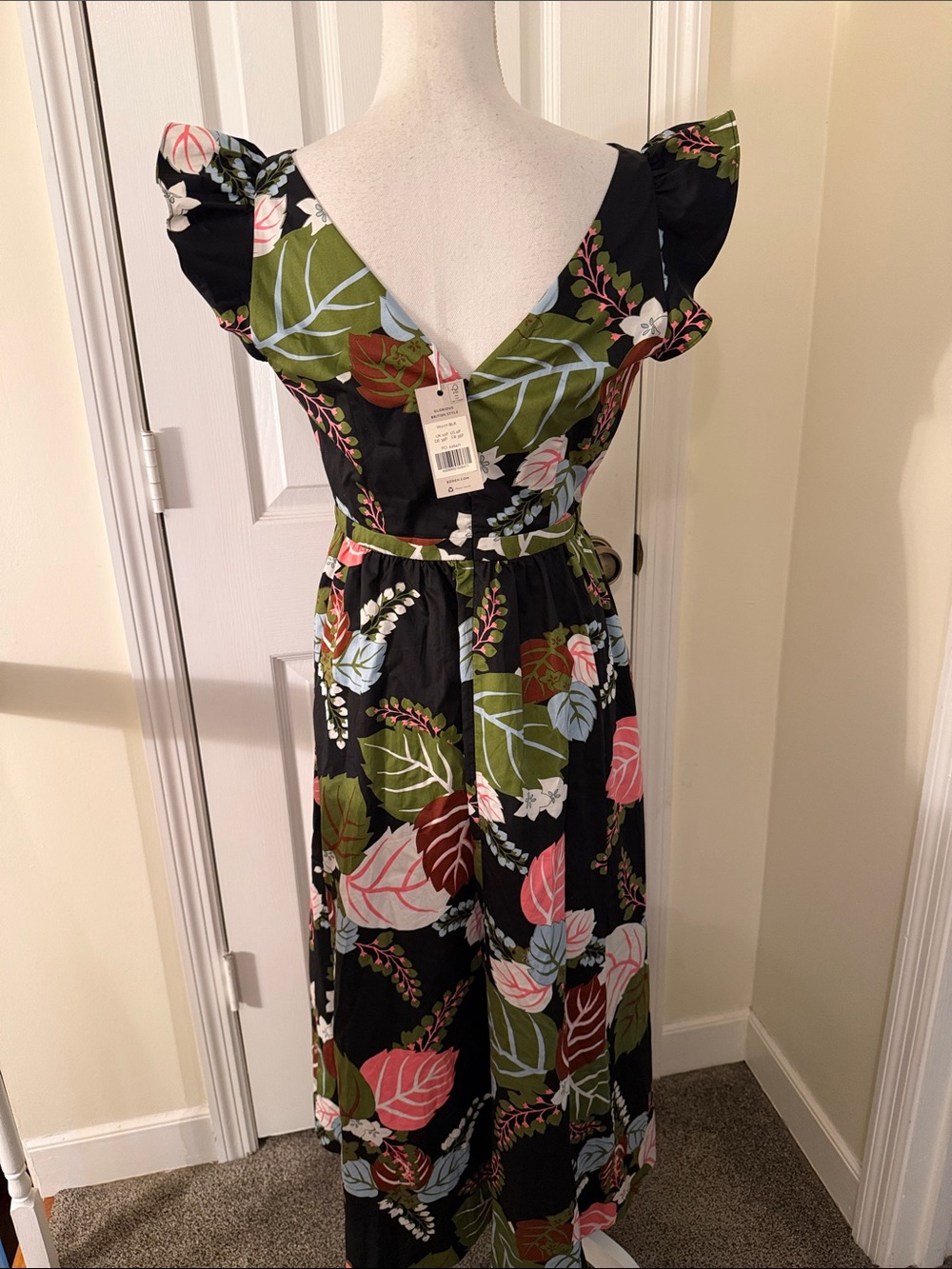 Boden Frill Sleeve Maxi Dress NWT! - Picture 8 of 9